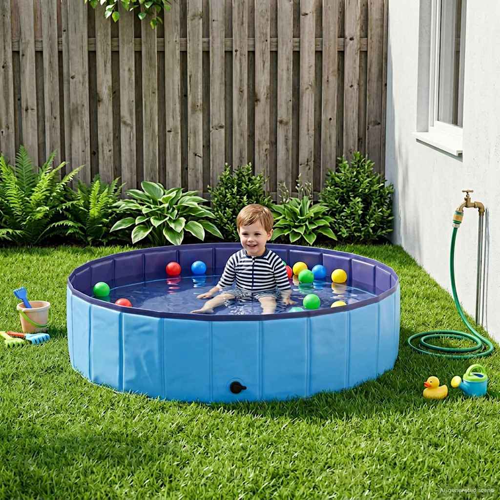vidaXL Opvouwbaar hondenzwembad Rood 80 x 80 x 20 cm PVC