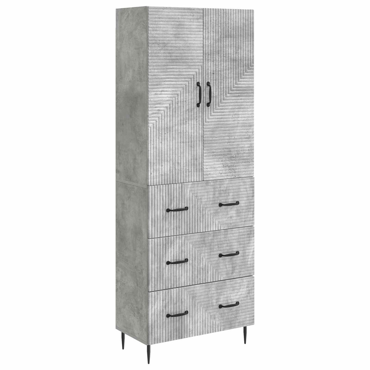 vidaXL Kast Set 2 pcs Zwart 66 x 34,5 x 90 cm Bewerkt hout