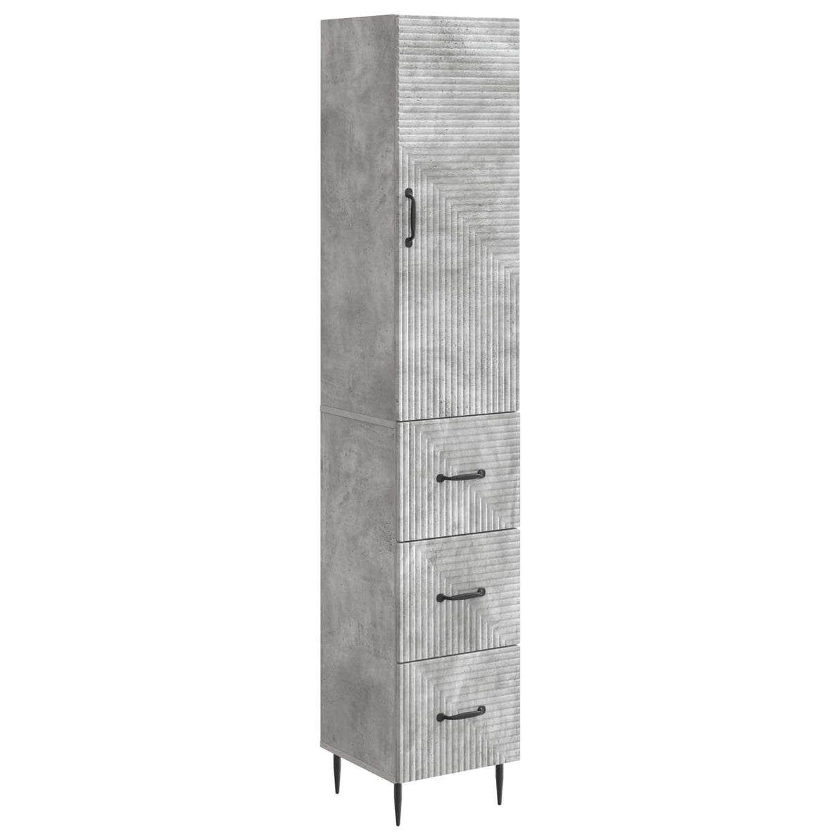 vidaXL Kast Set 2 pcs Zwart 33 x 34,5 x 90 cm Bewerkt hout