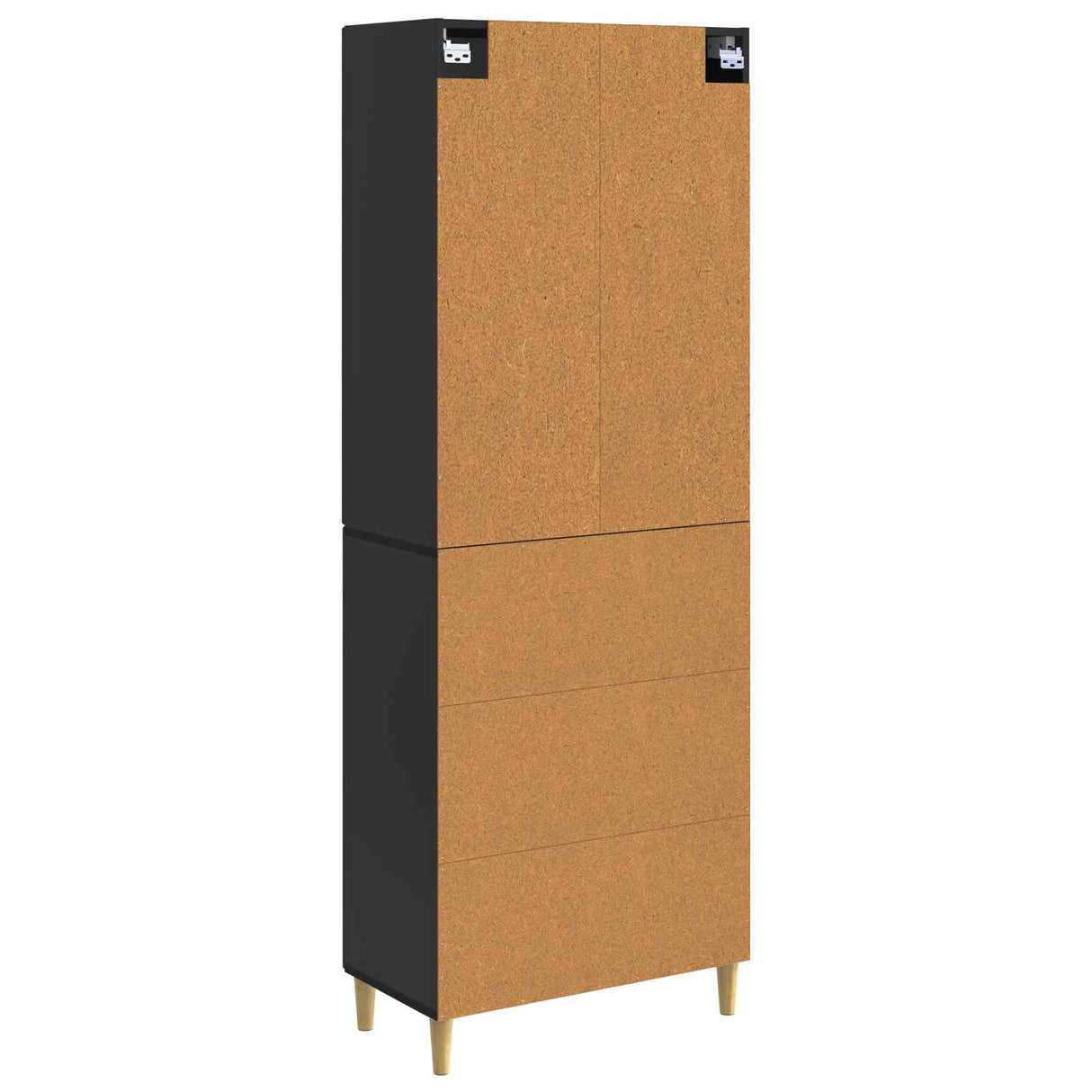 vidaXL Cabinet Set 2 pcs Black 66 x 34.5 x 90 cm Engineered Wood