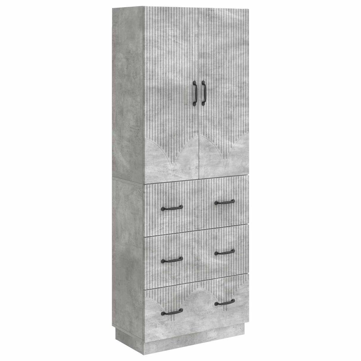 vidaXL Kast Set 2 pcs Zwart 66 x 34,5 x 87 cm Bewerkt hout