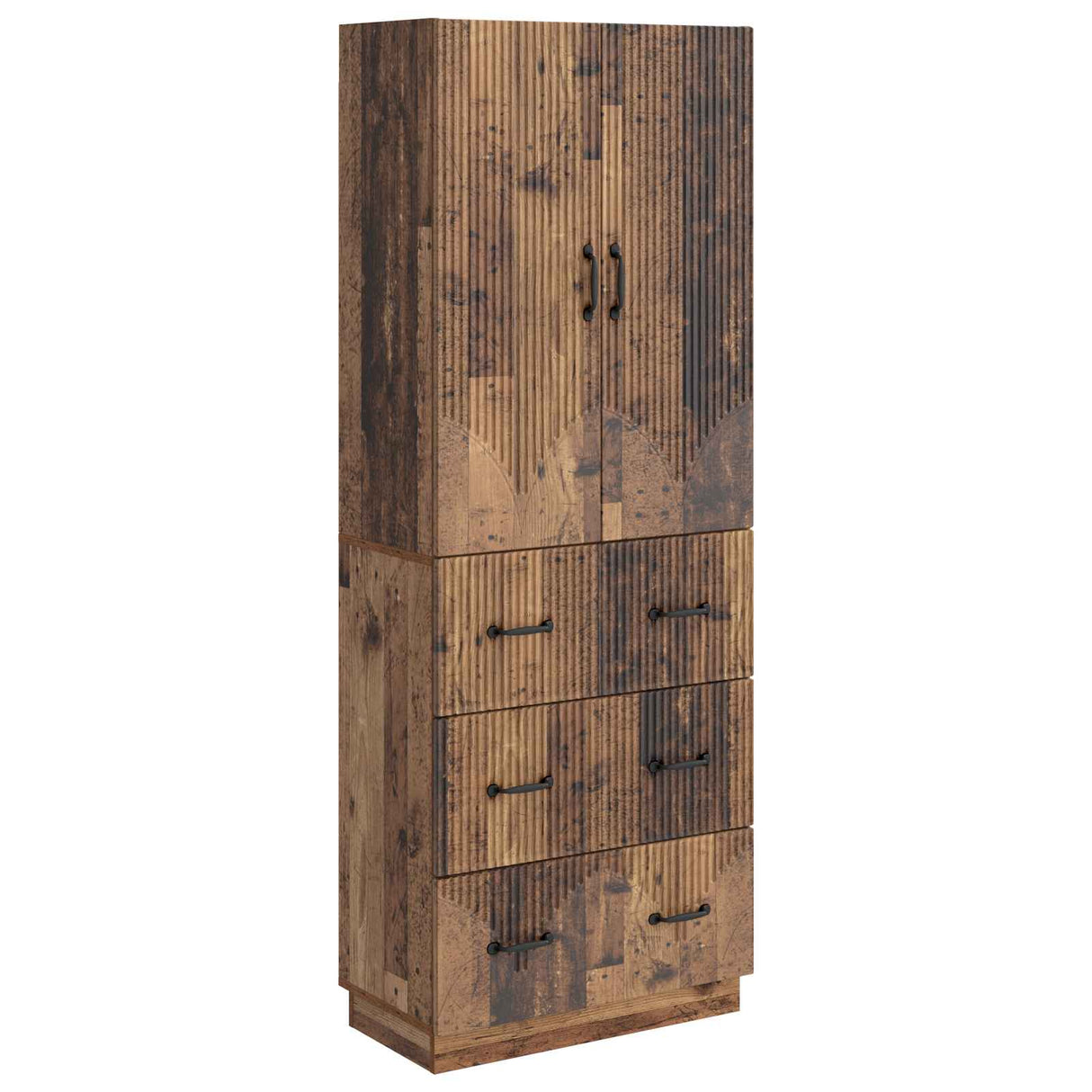 vidaXL Kast Set 2 pcs Zwart 66 x 34,5 x 87 cm Bewerkt hout