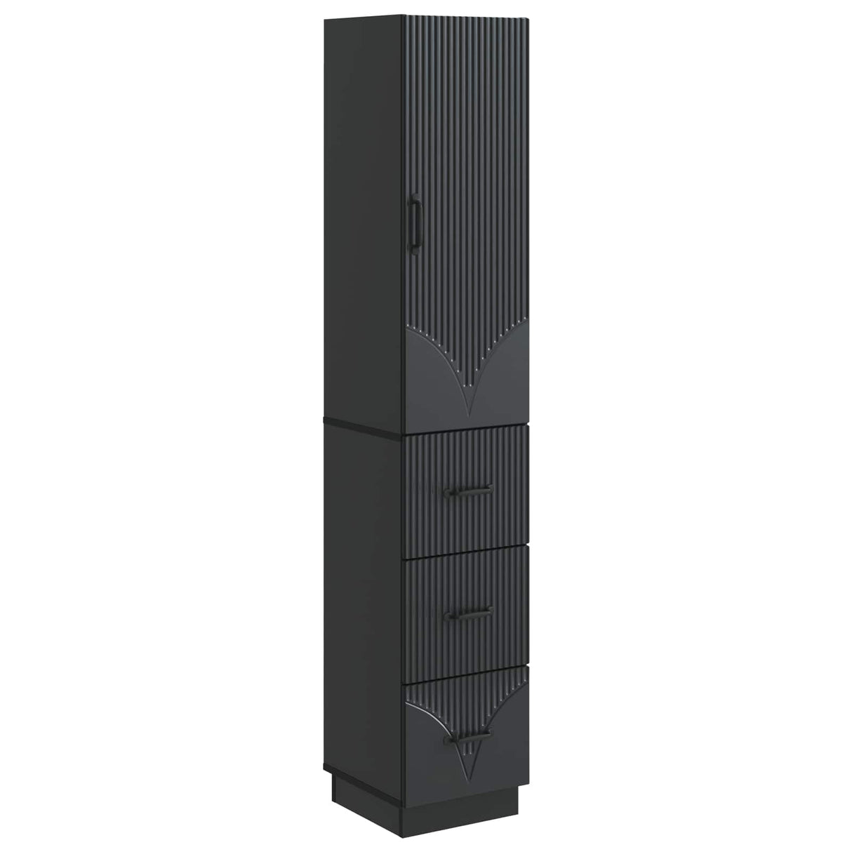 vidaXL Cabinet Set 2 pcs Black 33 x 34.5 x 87 cm Engineered wood