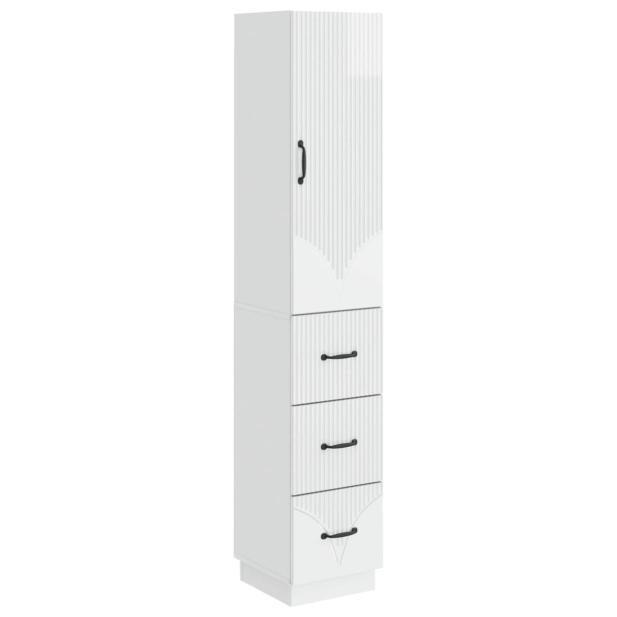 vidaXL Cabinet Set 2 pcs Black 33 x 34.5 x 87 cm Engineered wood