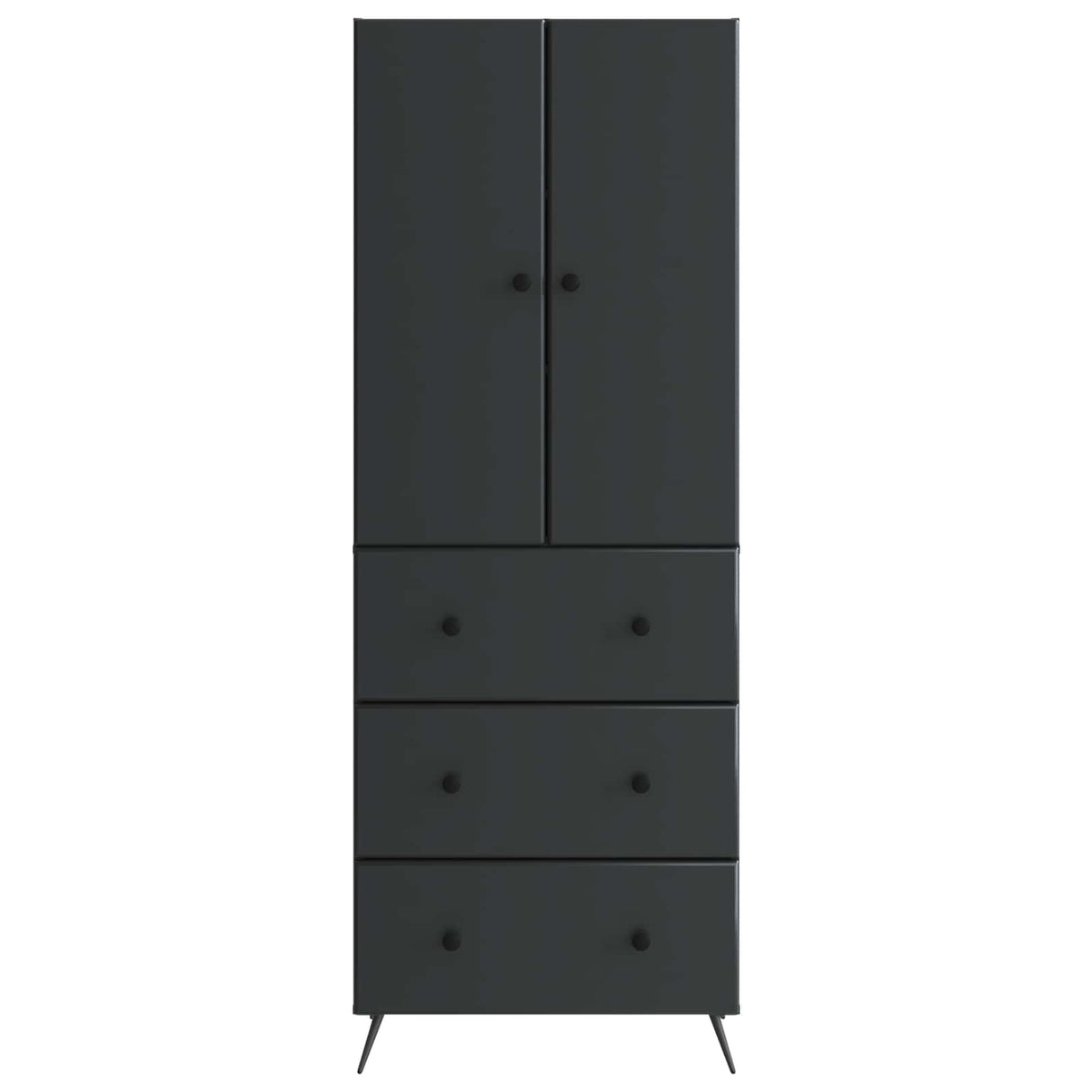 vidaXL Kast Set 2 pcs Zwart 66 x 34,5 x 90 cm Bewerkt hout