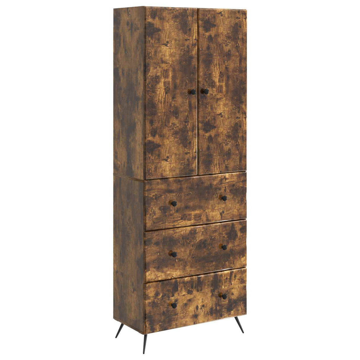 vidaXL Kast Set 2 pcs Zwart 66 x 34,5 x 90 cm Bewerkt hout