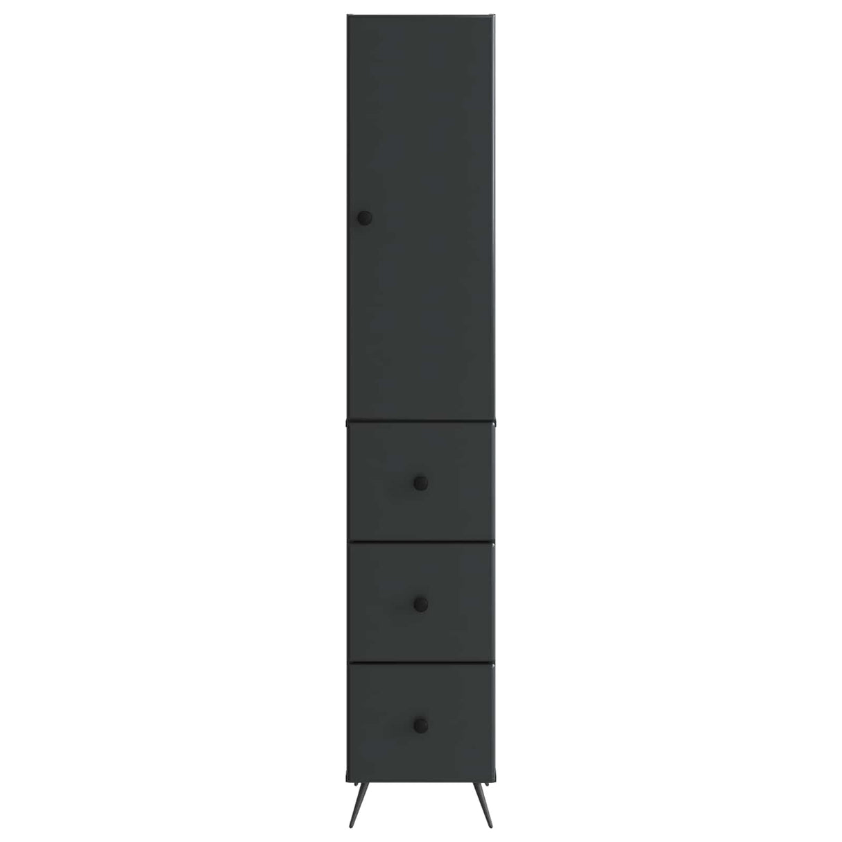 vidaXL Kast Set 2 pcs Zwart 34,5 x 34,5 x 90 cm Bewerkt hout