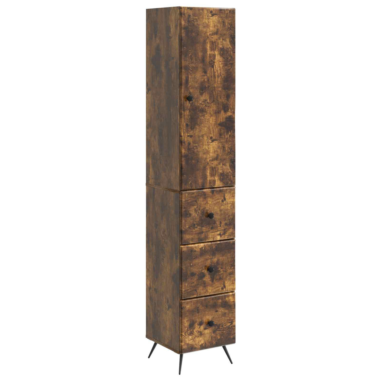 vidaXL Kast Set 2 pcs Zwart 34,5 x 34,5 x 90 cm Bewerkt hout