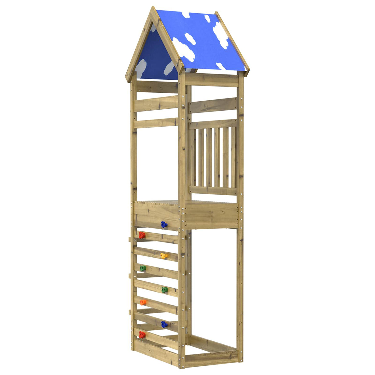 vidaXL Speeltoren Bruin 52,5 x 85 x 265 cm Massief grenenhout