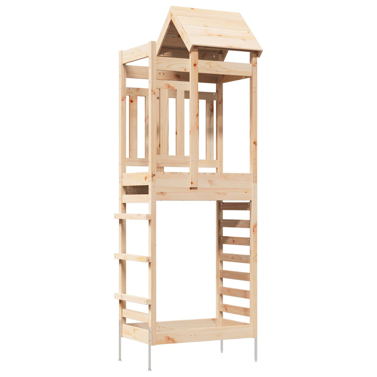vidaXL Playhouse Brown 52.5 x 85 x 238 cm Solid Pine Wood