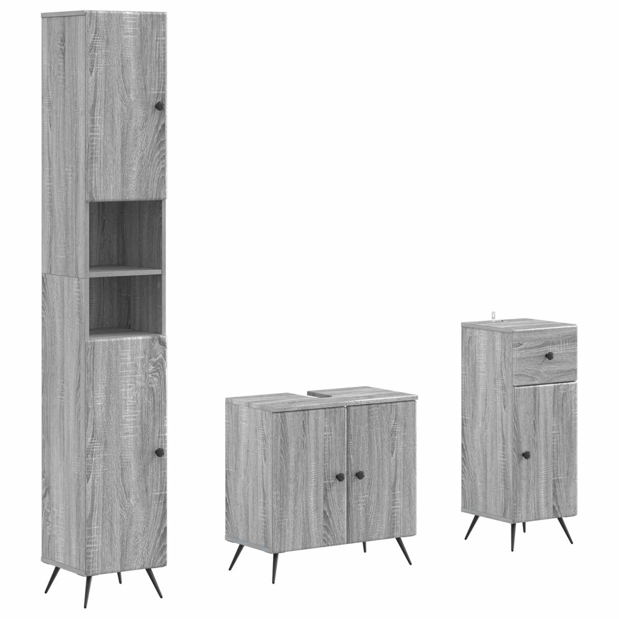 vidaXL 3-piece Bathroom Cabinet Set EDE Engineered Wood