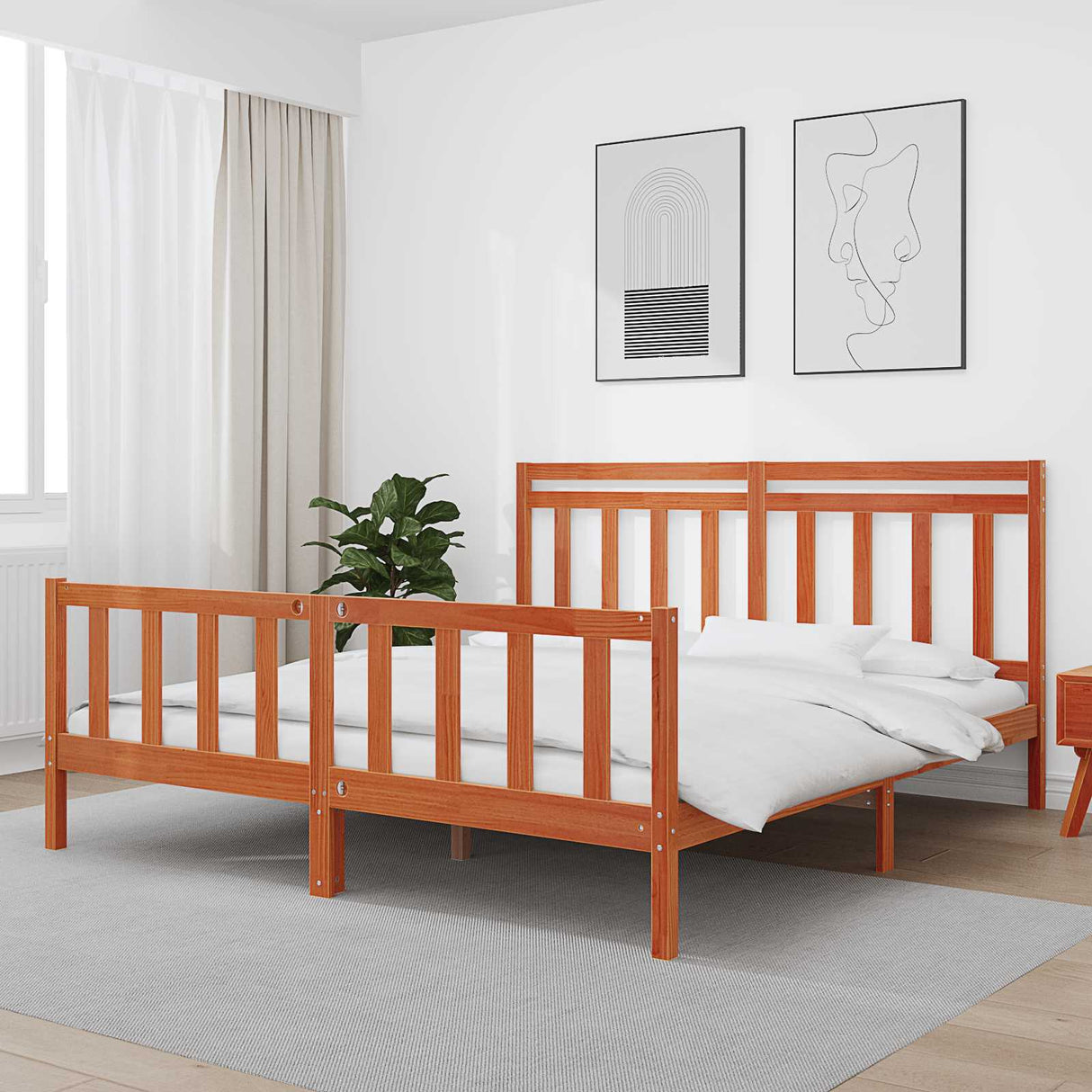 vidaXL Bedframe massief hout 75x190 cm