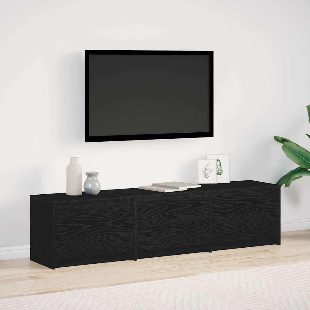 vidaXL TV Kast met LEDs Oud Hout 140 x 34 x 40 cm Bewerkt hout