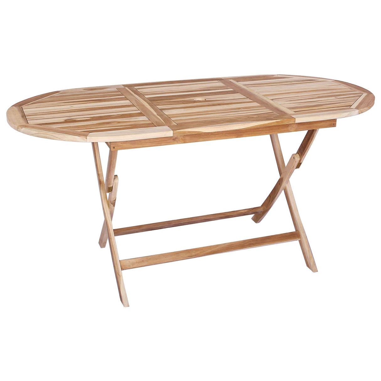 vidaXL Garden Furniture Set 7 pcs Natural Solid Teakwood