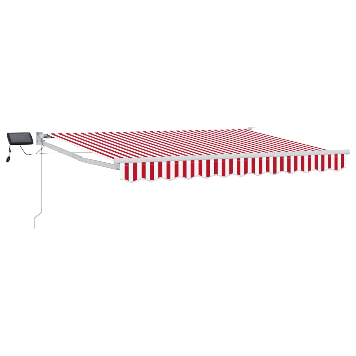 vidaXL Handbediende luifel met LED's Blauw en Wit 2,5 x 2 m
