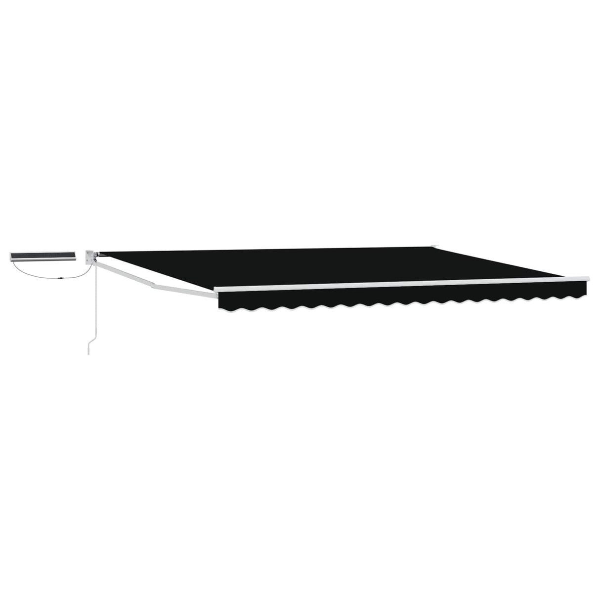 vidaXL Electric Retractable Awning Blue and White 2.5 x 2 m