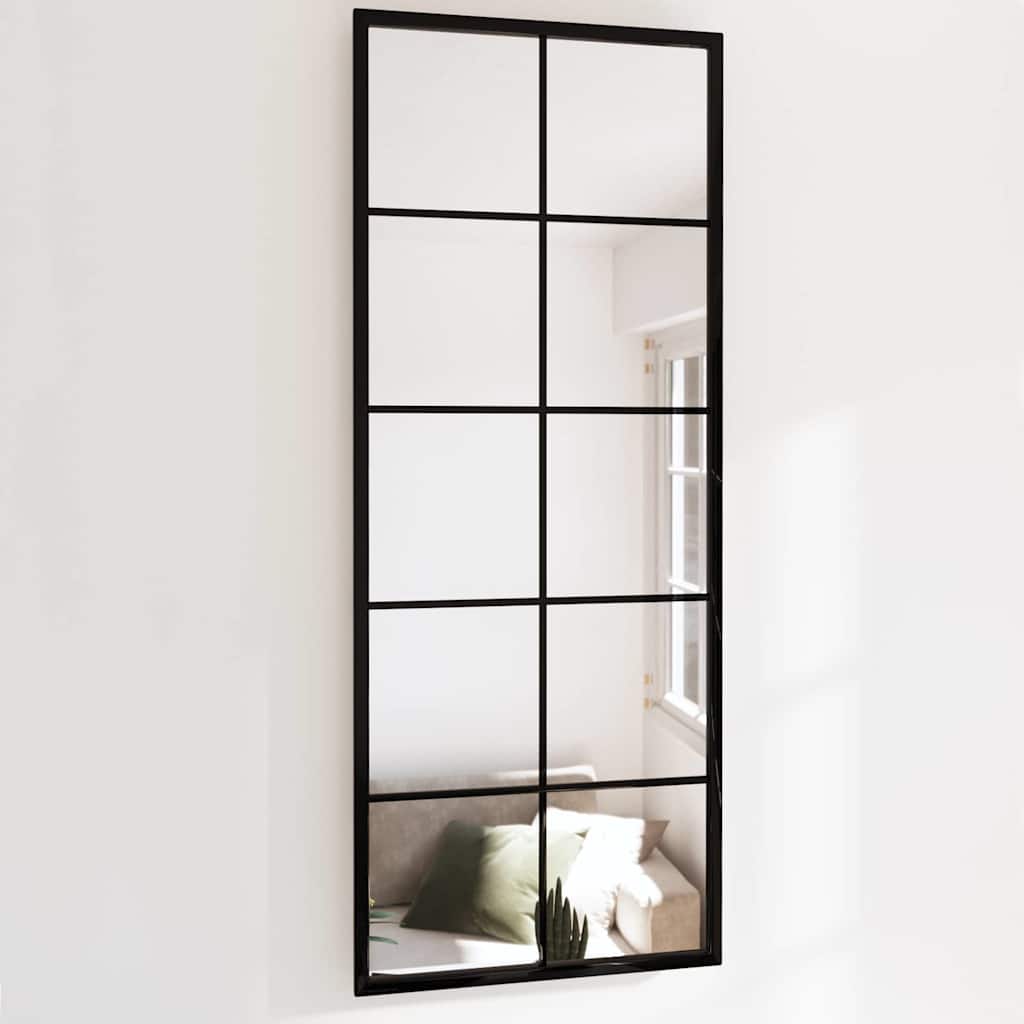 vidaXL Wandspiegels 2 st 80x60 cm metaal zwart