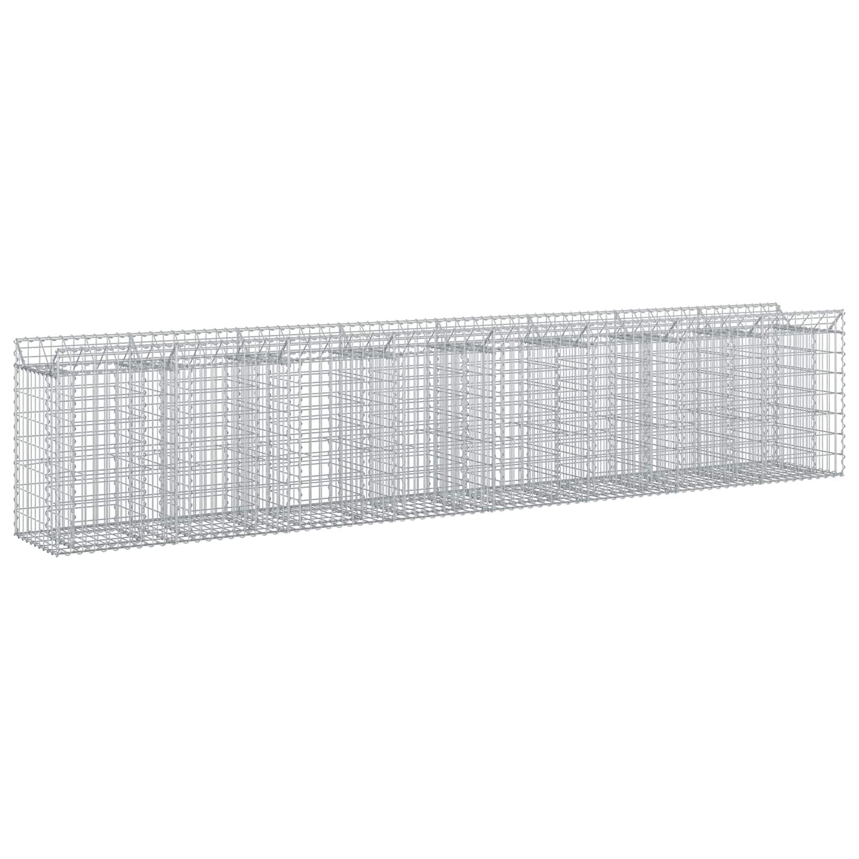 vidaXL Gabion verhoogd bed 2 pcs Zilver 300 x 50 x 60 cm