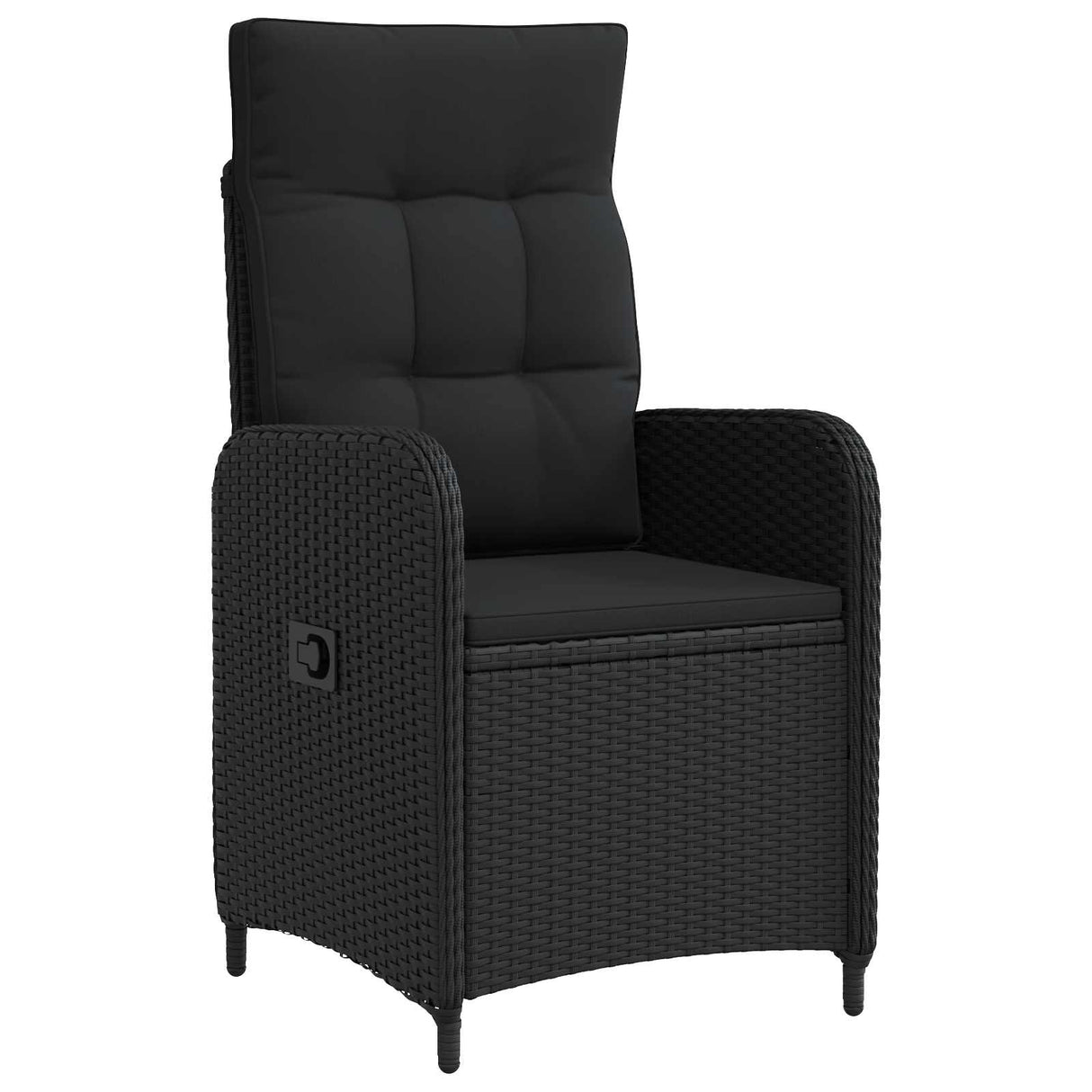 vidaXL Tuin loungeset 2 st Zwart PE rotan en poedergecoat staal