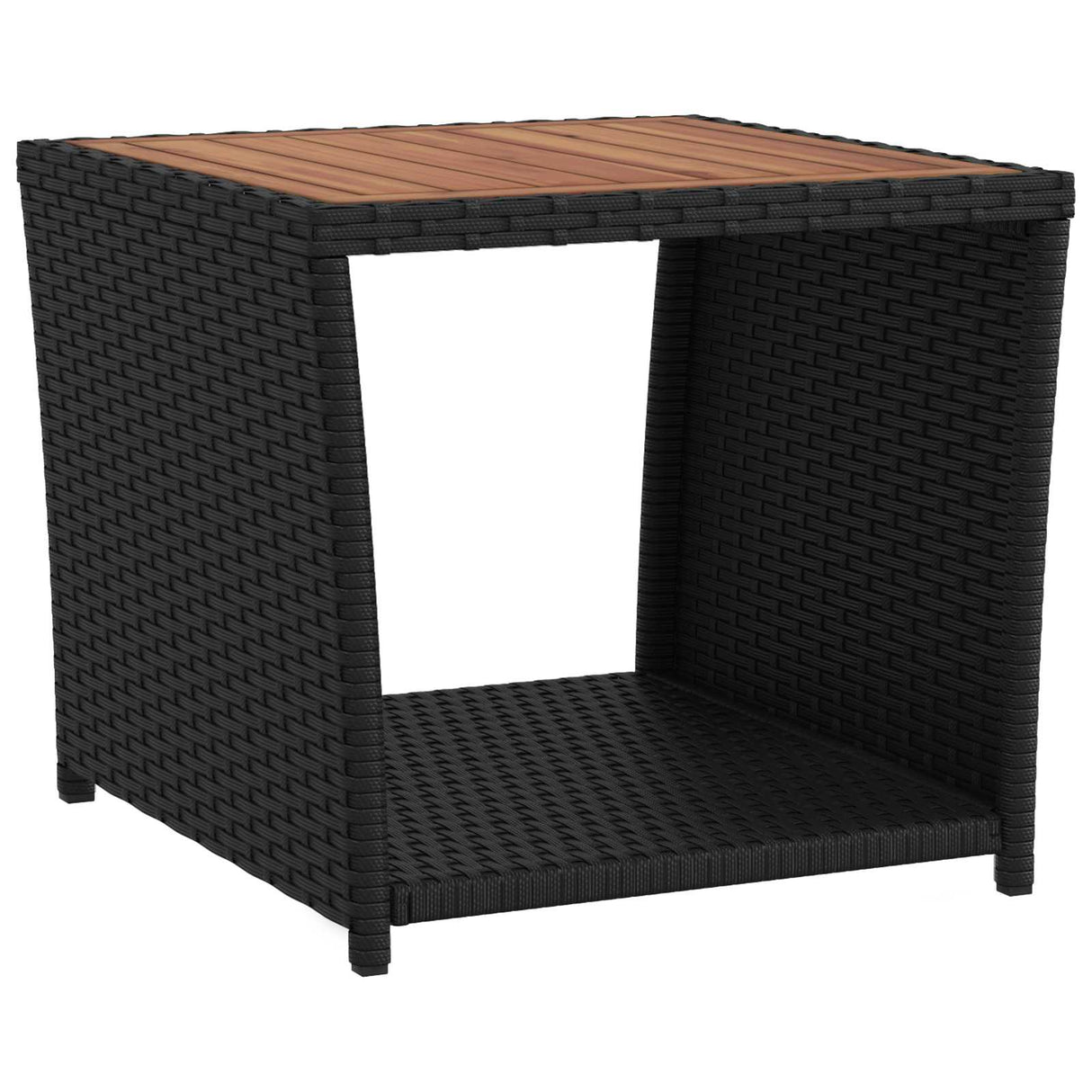 vidaXL Tuin loungeset 2 st Zwart PE rotan en poedergecoat staal