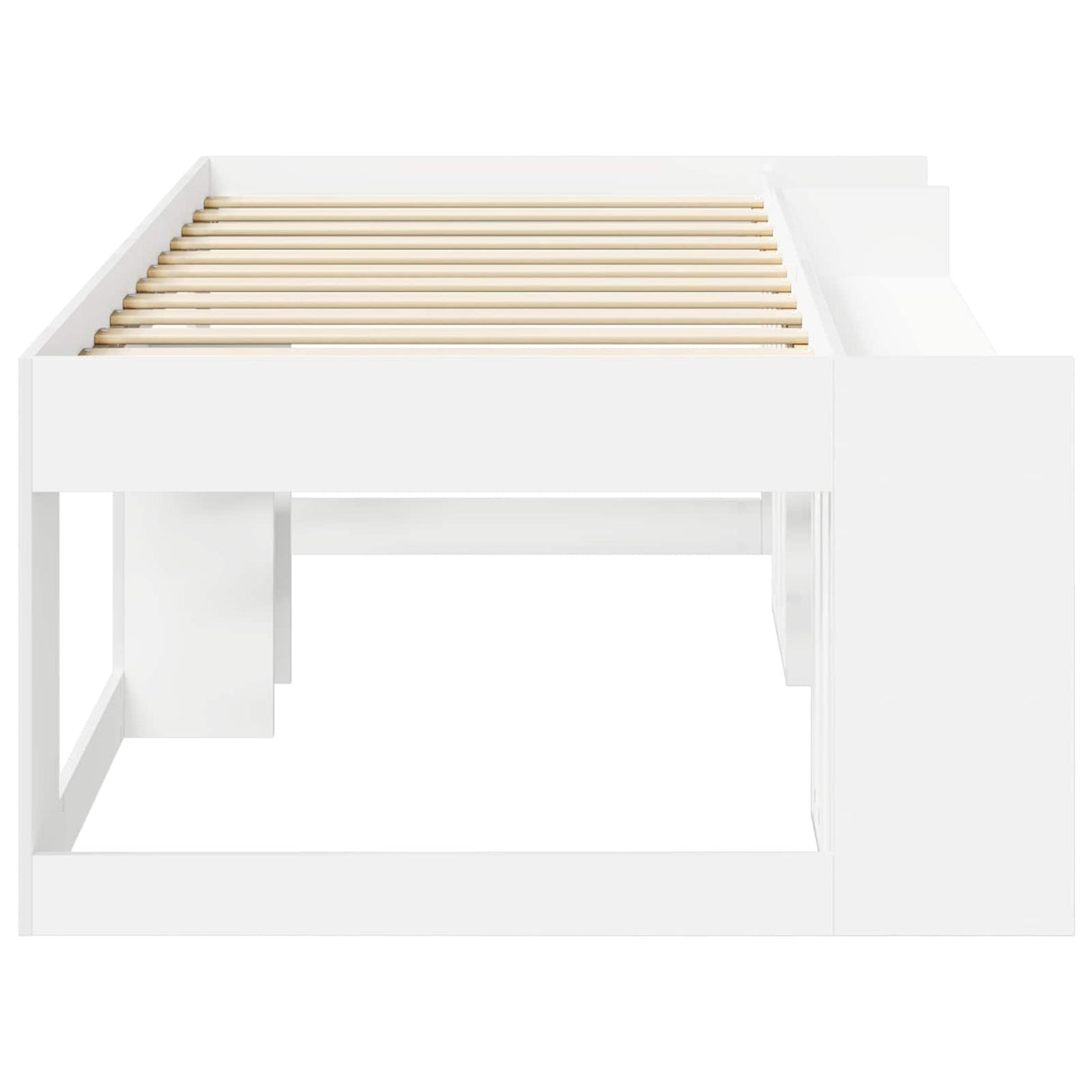 vidaXL Kinderbedframe met opbergruimte Wit 80 x 200 cm Bewerkt hout
