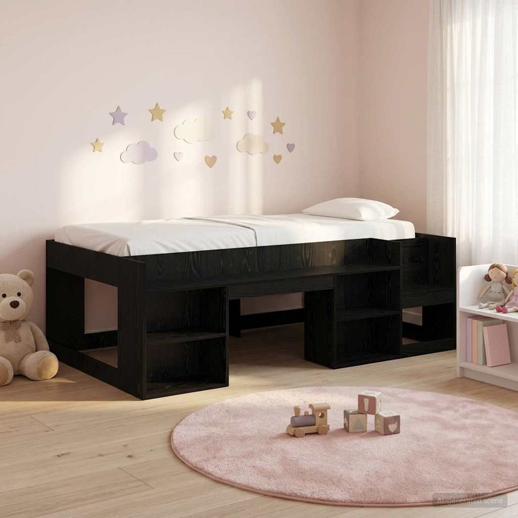 vidaXL Kinderbedframe met opbergruimte Wit 80 x 200 cm Bewerkt hout