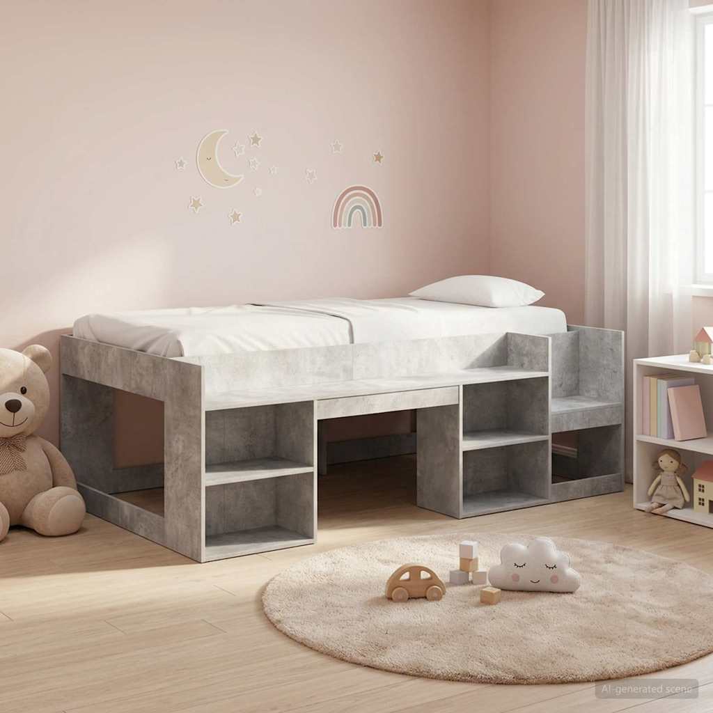 vidaXL Kinderbedframe met opbergruimte Wit 80 x 200 cm Bewerkt hout