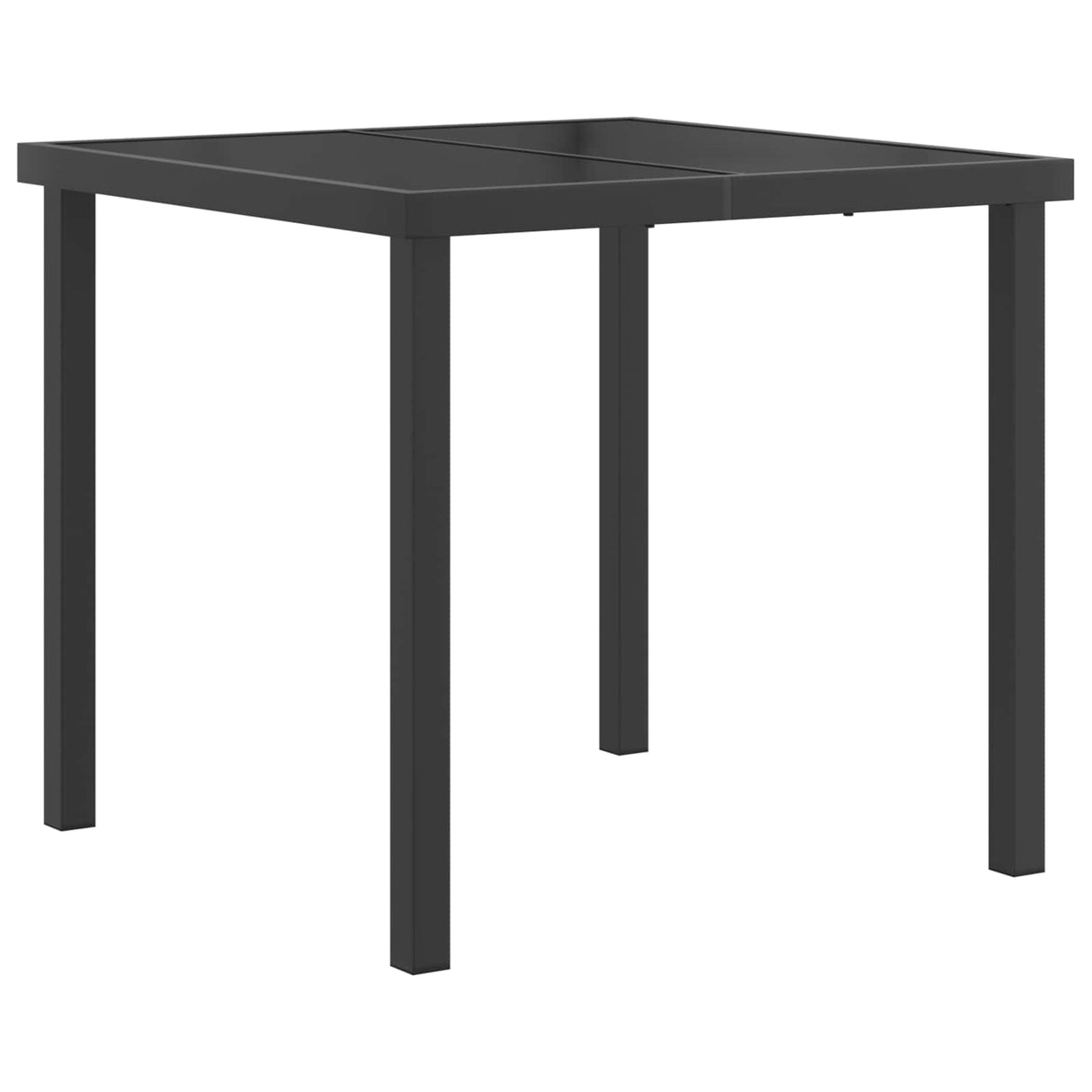 vidaXL Tuin Eettafel Set 7 st Zwart poly rattan