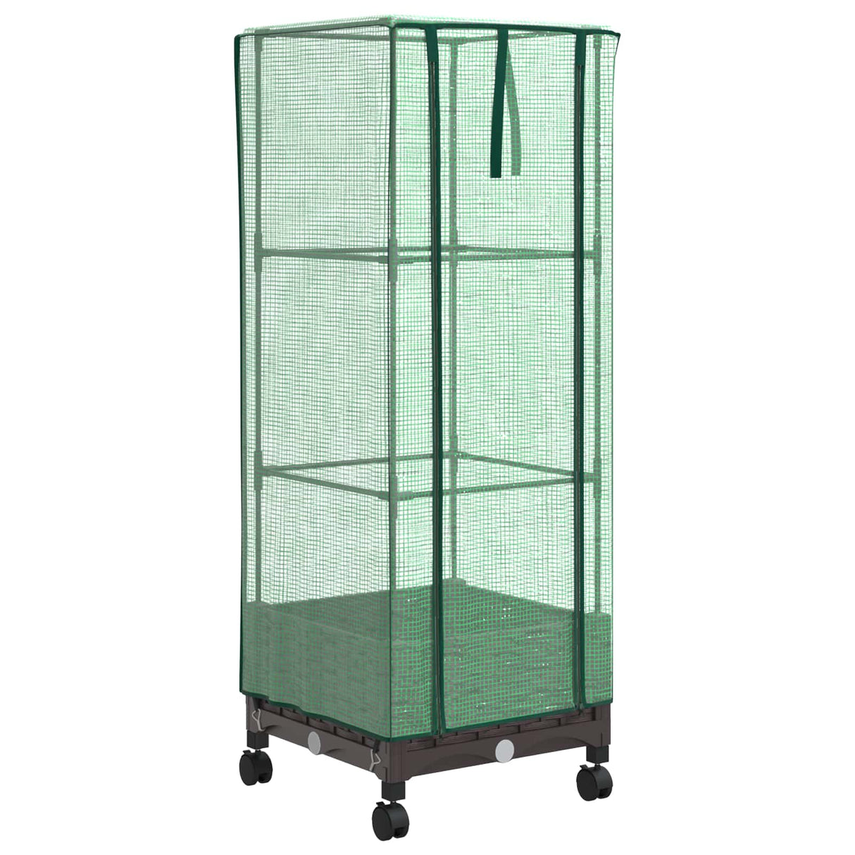vidaXL Plantenbak verhoogd met kashoes 40x40x123 cm rattanlook