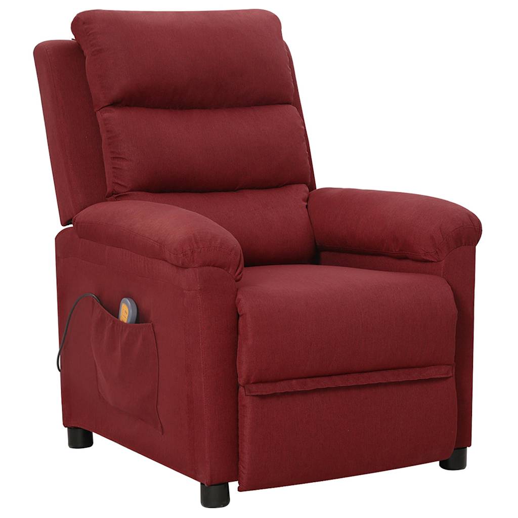 vidaXL Massagestoel stof lichtgrijs