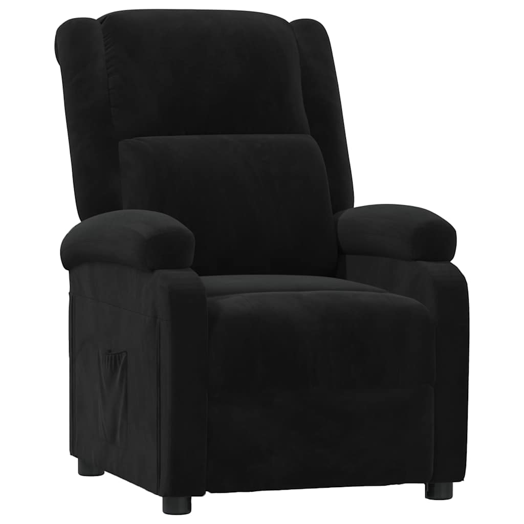 vidaXL Fauteuil verstelbaar fluweel lichtgrijs
