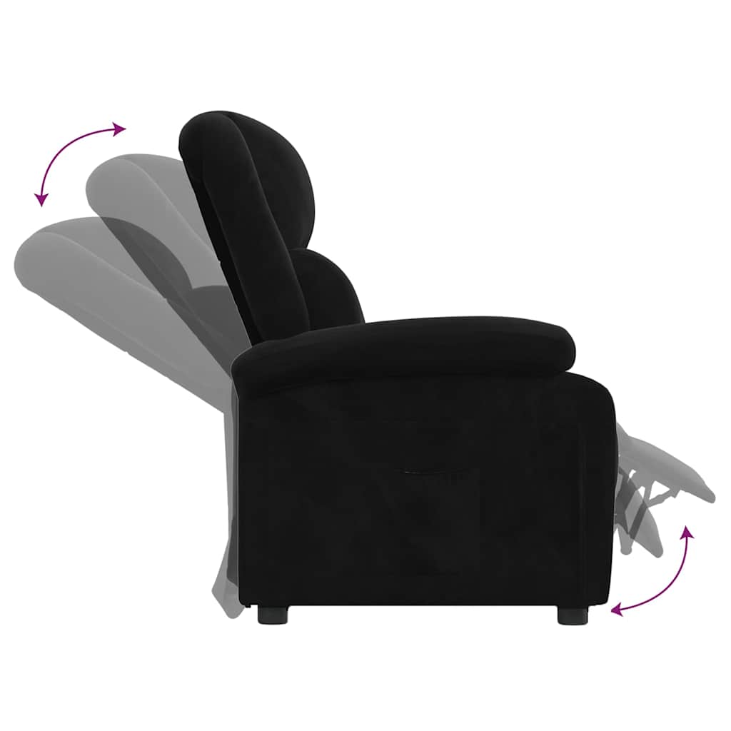 vidaXL Fauteuil verstelbaar fluweel lichtgrijs