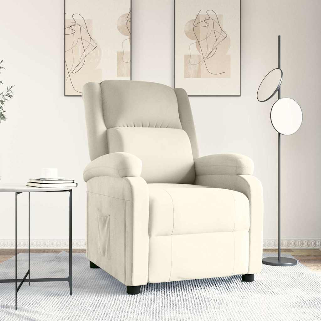 vidaXL Fauteuil verstelbaar fluweel lichtgrijs
