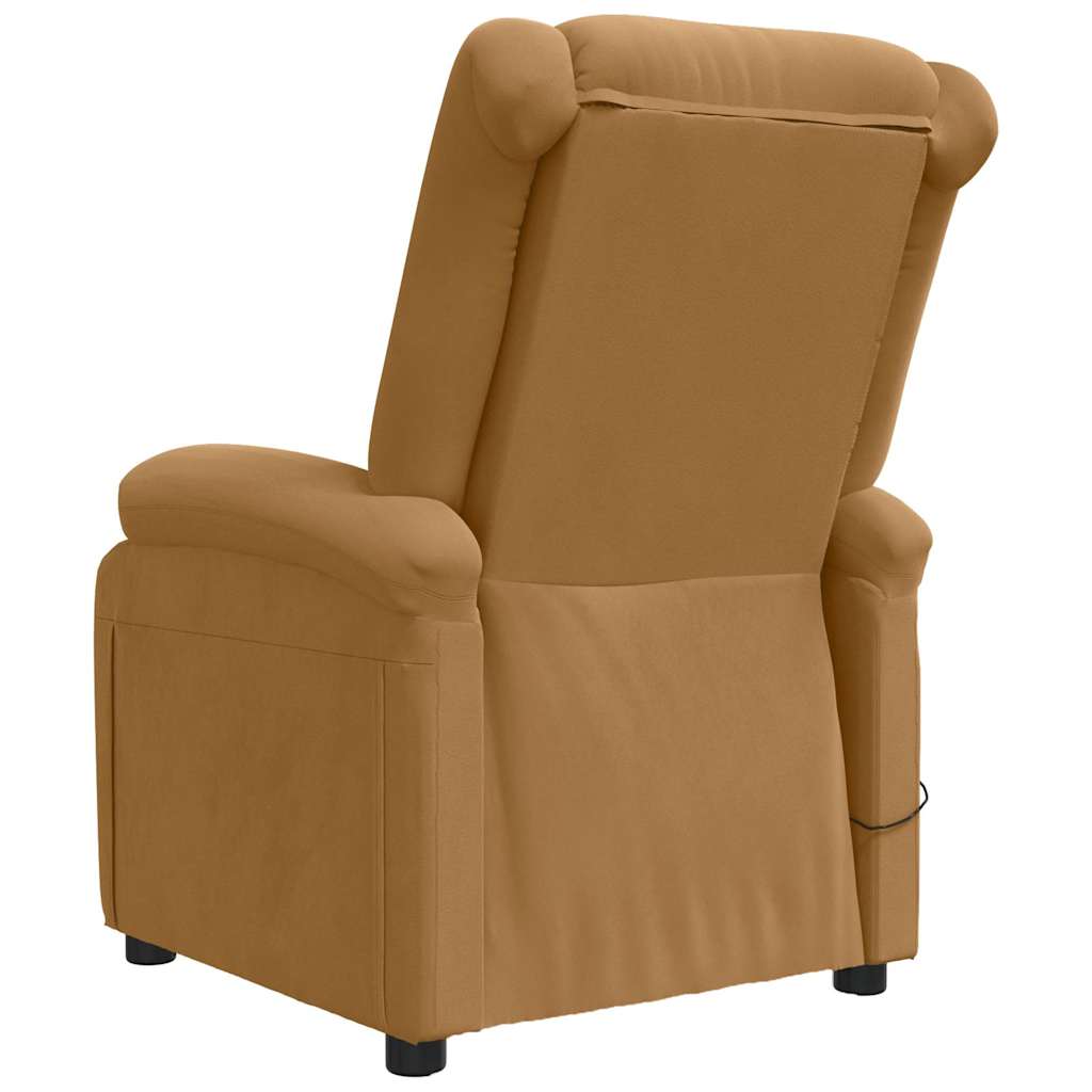vidaXL Massagestoel fluweel lichtgrijs