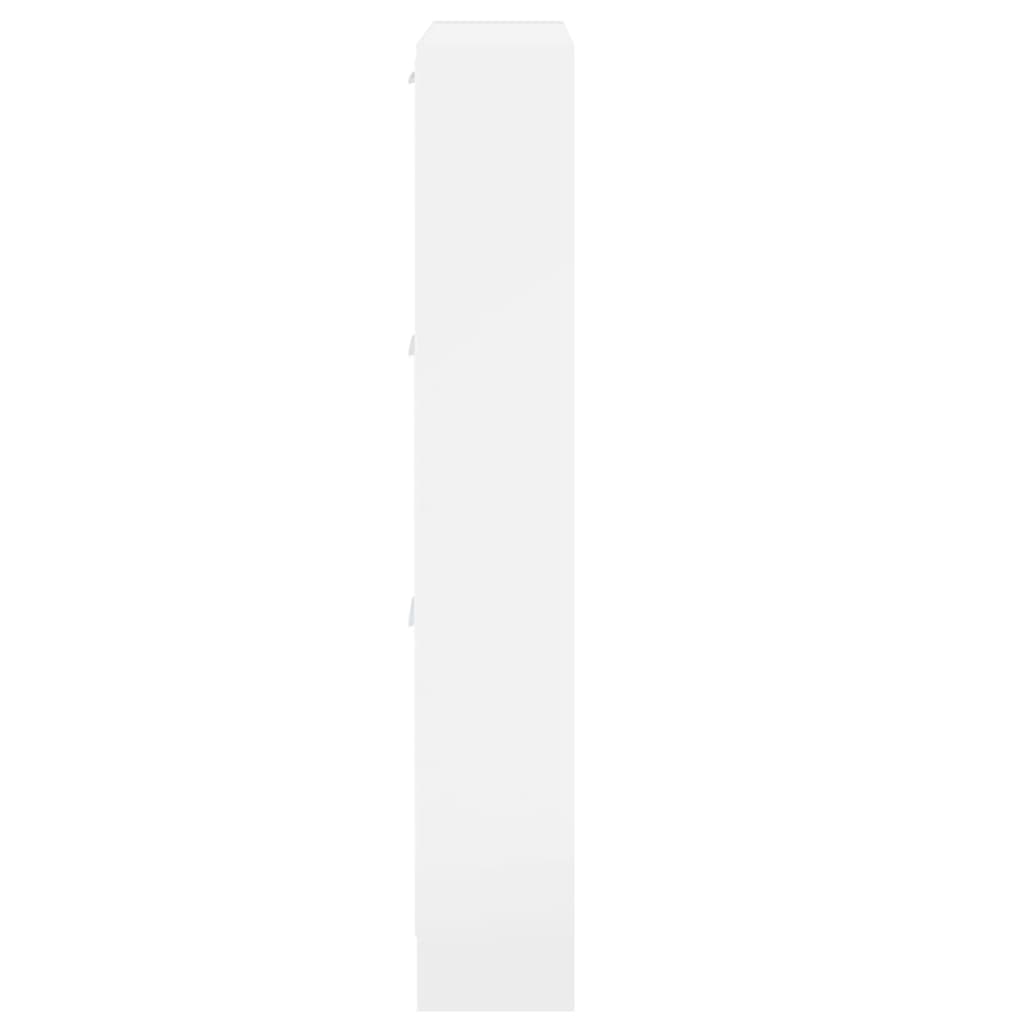 vidaXL Schoenenkast 59x17x169 cm bewerkt hout hoogglans wit