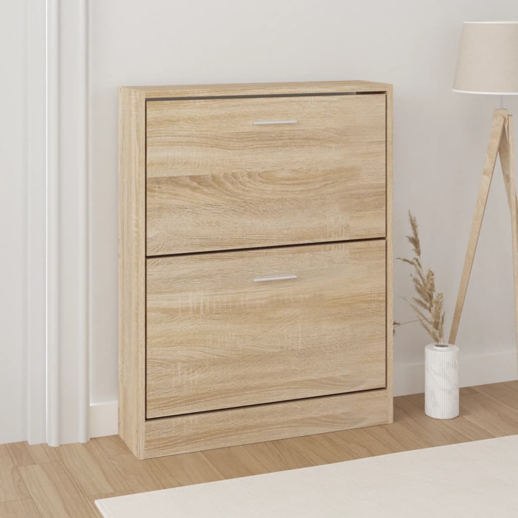 vidaXL Schoenenkast 59x17x169 cm bewerkt hout hoogglans wit