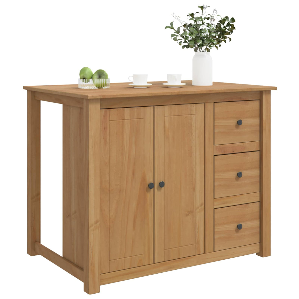 vidaXL Kitchen Trolley with Drawer PANAMA 2 pcs Honeycomb 112 x 77 x 90 cm