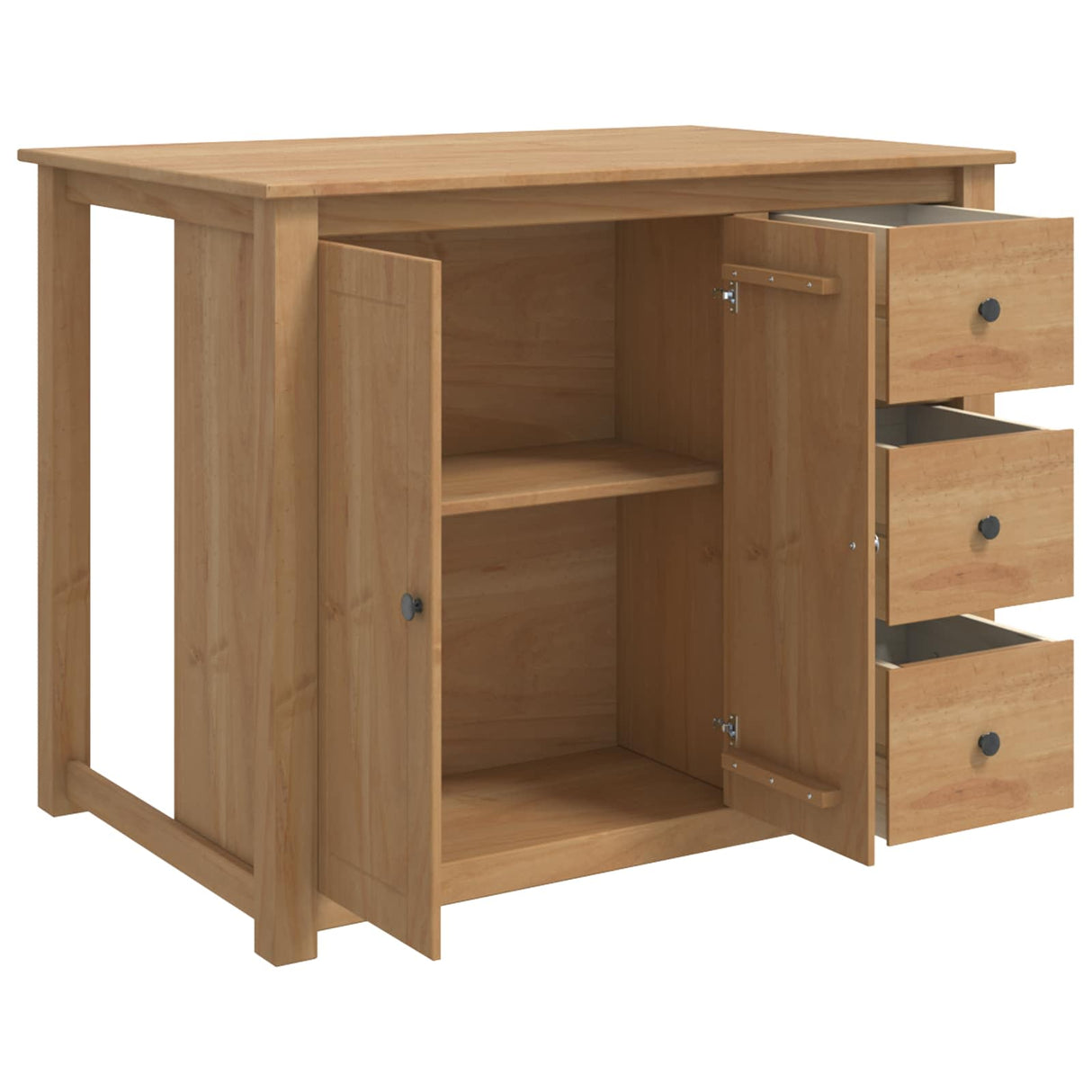 vidaXL Kitchen Trolley with Drawer PANAMA 2 pcs Honeycomb 112 x 77 x 90 cm