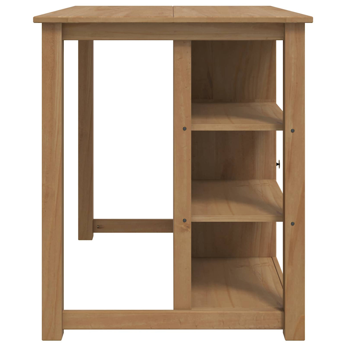 vidaXL Keuken Trolley met lade PANAMA 2 pcs Honingwas 112 x 77 x 90 cm