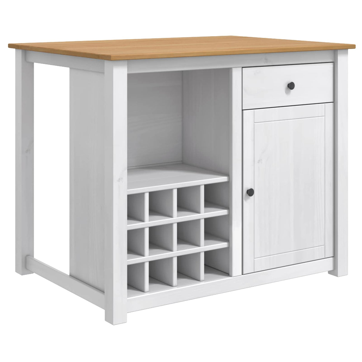 vidaXL Kitchen Trolley with Drawer PANAMA 2 pcs Honeycomb 112 x 77 x 90 cm