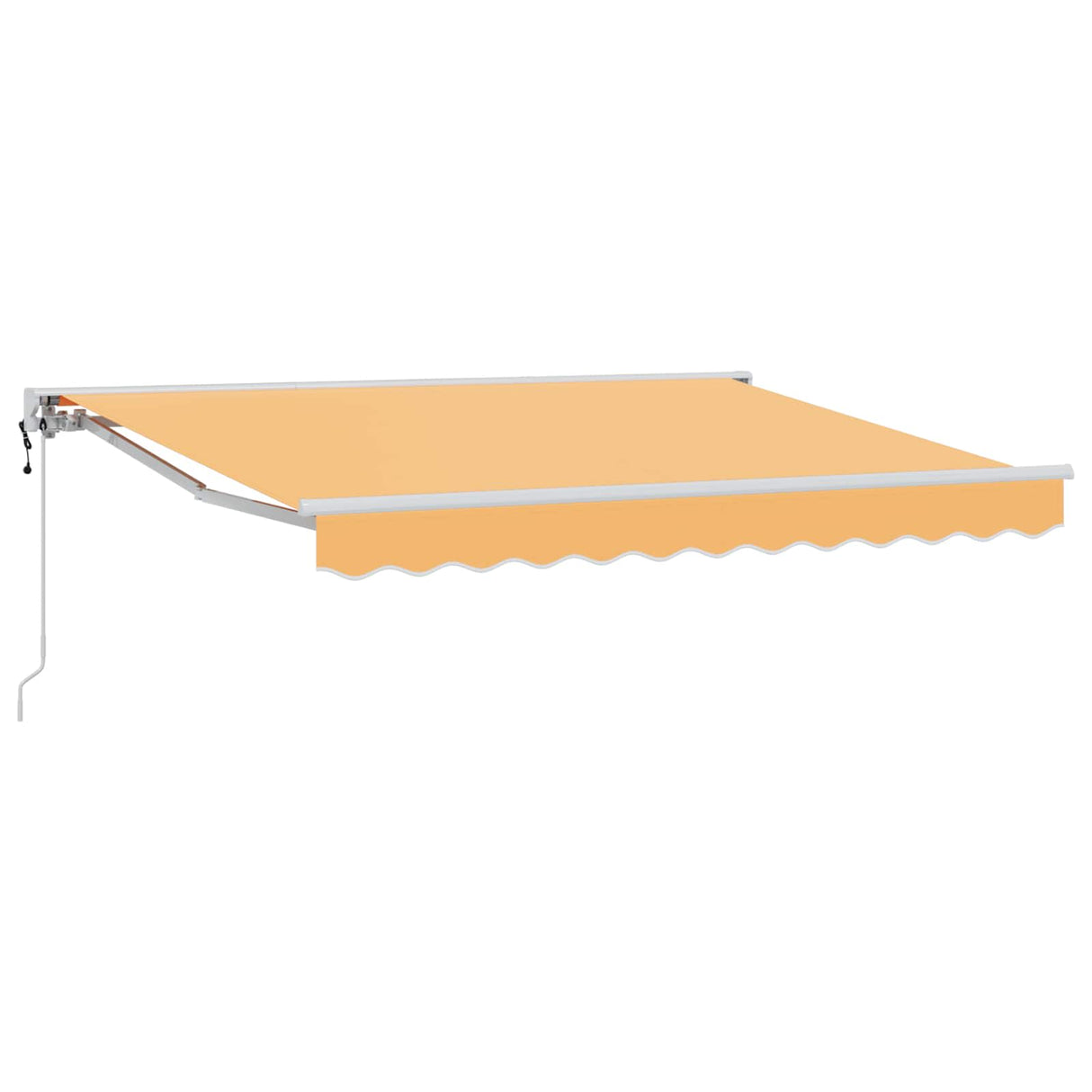 vidaXL Retractable Awning Light grey and white 2.5 x 2 m