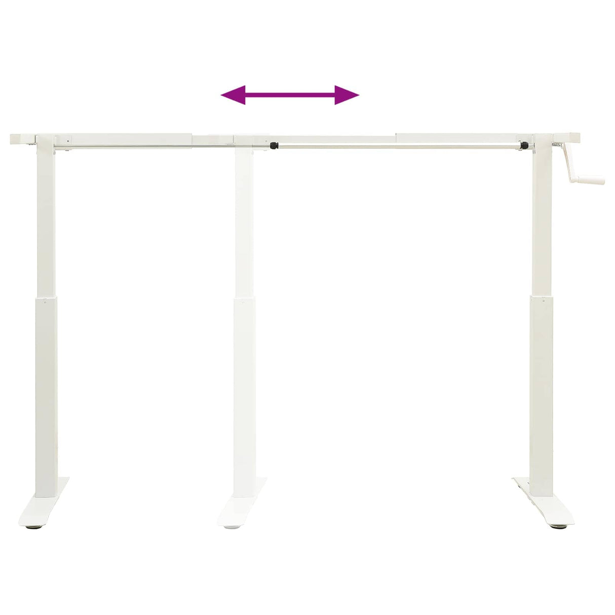 vidaXL Bureau Wit en Natuurlijk 120 x 60 cm Massief Eikenhout