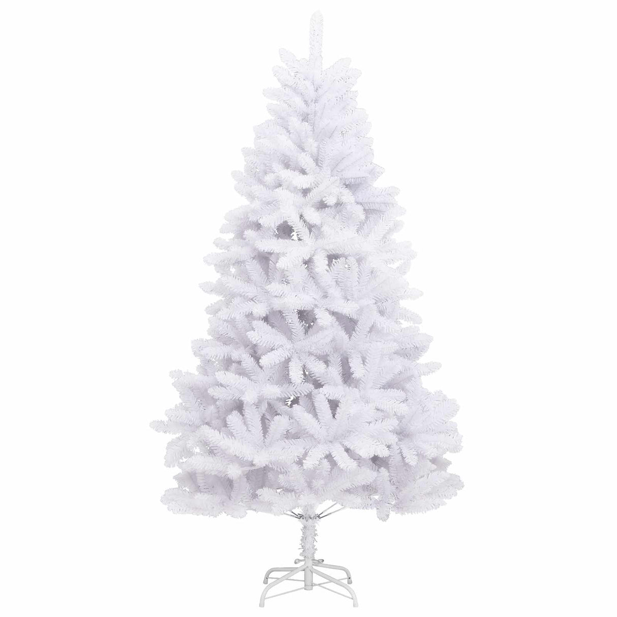 vidaXL Kunstmatige Hinged Kerstboom Wit 180 cm PVC en Staal
