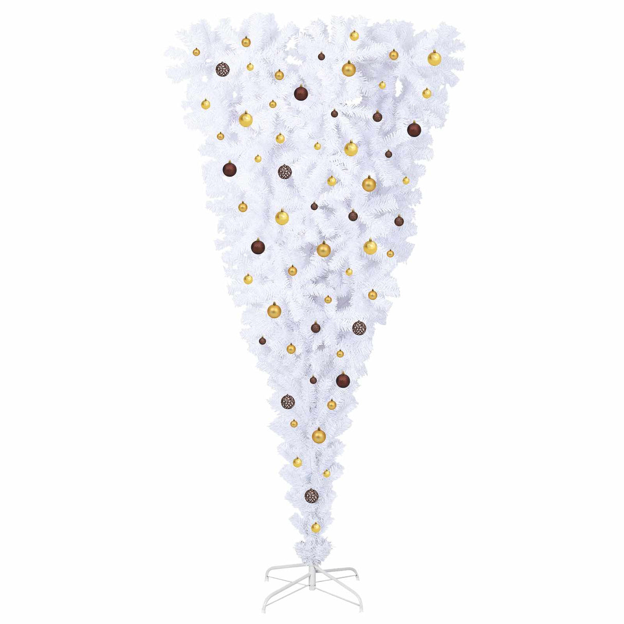 vidaXL Kunstkerstboom met 300 LED Wit 180 cm PVC en Staal