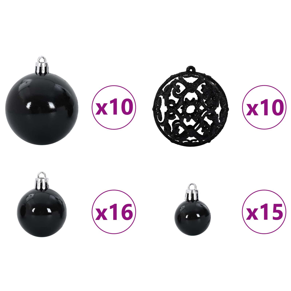 vidaXL Kunstkerstboom met 300 LED Wit 210 cm PVC en Staal