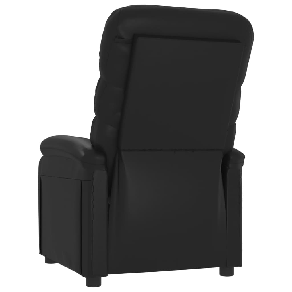 vidaXL Fauteuil verstelbaar kunstleer zwart