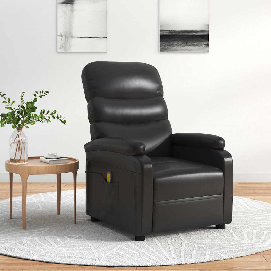 vidaXL Massagestoel kunstleer zwart