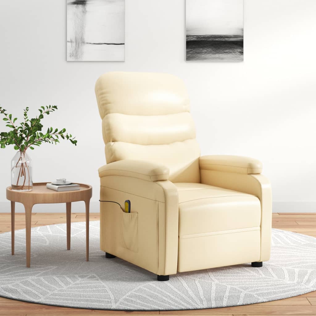 vidaXL Massagestoel kunstleer zwart