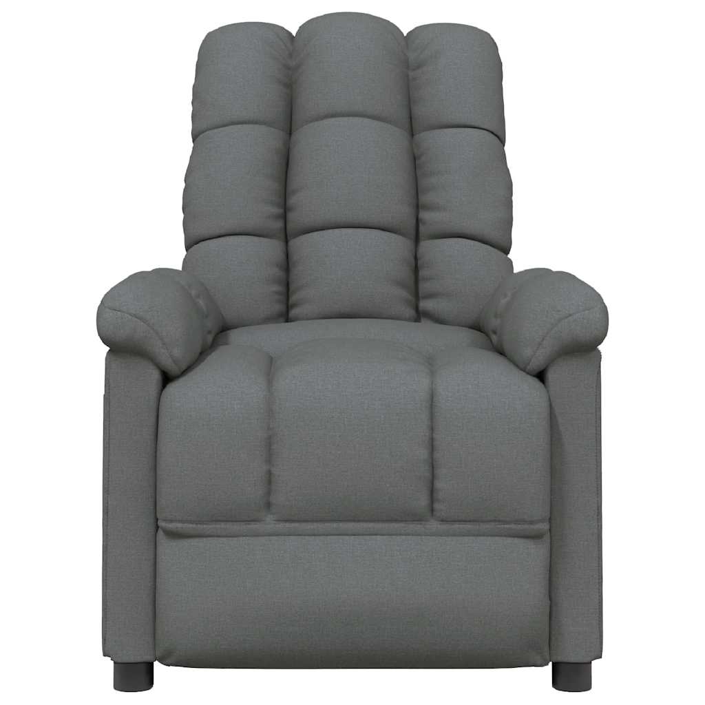 vidaXL Recliner Fabric Light Grey