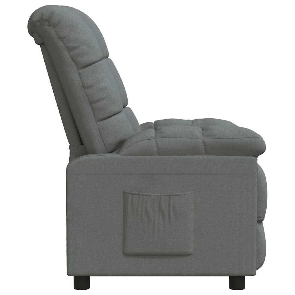 vidaXL Recliner Fabric Light Grey